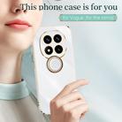 For Redmi Note 14 Pro 4G Global XINLI Straight Edge 6D Electroplate TPU Phone Case with Ring Holder(Mint Green) - 2