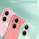 For Redmi Turbo 4 Pro XINLI Straight Edge 6D Electroplate TPU Phone Case with Ring Holder(Cherry Purple) - 3
