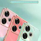 For Xiaomi Redmi Turbo 3 XINLI Straight 6D Plating Gold Edge TPU Phone Case(Cherry Purple) - 3