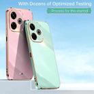 For Redmi 13 4G XINLI Straight Edge 6D Electroplate TPU Phone Case(Mint Green) - 2