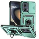 For Motorola Edge 5G 2024 Sliding Camshield Holder Phone Case(Green) - 1