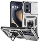 For Motorola Edge 5G 2024 Sliding Camshield Holder Phone Case(Silver) - 1