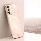 For Samsung Galaxy M55 XINLI Straight Edge 6D Electroplate TPU Phone Case(Pink) - 1