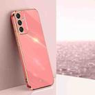 For Samsung Galaxy M55 XINLI Straight Edge 6D Electroplate TPU Phone Case(Hawthorn Red) - 1