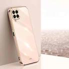 For Samsung Galaxy M33 5G Global XINLI Straight Edge 6D Electroplate TPU Phone Case(Pink) - 1