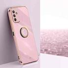 For Samsung Galaxy M23 XINLI Straight Edge 6D Electroplate TPU Phone Case with Ring Holder(Cherry Purple) - 1