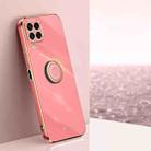 For Samsung Galaxy M33 5G Global XINLI Straight Edge 6D Electroplate TPU Phone Case with Ring Holder(Hawthorn Red) - 1