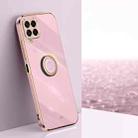 For Samsung Galaxy M33 5G Global XINLI Straight Edge 6D Electroplate TPU Phone Case with Ring Holder(Cherry Purple) - 1