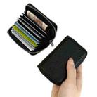 For Google Pixel 9 Pro XL Solid Color Zipper 11-Card Slots Bag Phone Case with Lanyard(Black) - 3