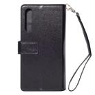 For Huawei P20 Pro Multifunctional Zipper Horizontal Flip Leather Case with Holder & Wallet & 9 Card Slots & Lanyard(Black) - 3