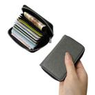 For Samsung Galaxy S23 Ultra 5G Solid Color Zipper 11-Card Slots Bag Phone Case with Lanyard(Grey) - 3