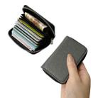 For Samsung Galaxy S22 Ultra 5G Solid Color Zipper 11-Card Slots Bag Phone Case with Lanyard(Grey) - 3