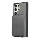 For Samsung Galaxy S21 Ultra 5G Solid Color Zipper 11-Card Slots Bag Phone Case with Lanyard(Grey) - 2