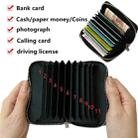 For iPhone 16 Pro Max Solid Color Zipper 11-Card Slots Bag Phone Case with Lanyard(Grey) - 3