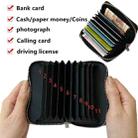 For iPhone 16 Pro Solid Color Zipper 11-Card Slots Bag Phone Case with Lanyard(Black) - 3