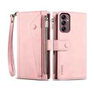 For Samsung Galaxy S25 5G ESEBLE Retro Frosted RFID Flip Leather Phone Case(Rose Gold) - 1