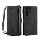 For Samsung Galaxy S24 Ultra 5G ESEBLE Retro Frosted RFID Flip Leather Phone Case(Black) - 1