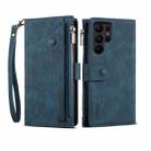 For Samsung Galaxy S24 Ultra 5G ESEBLE Retro Frosted RFID Flip Leather Phone Case(Dark Green) - 1