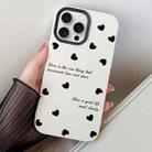 For iPhone 15 Pro Max Love Hearts PC Hybrid TPU Phone Case(White) - 1