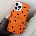 For iPhone 15 Pro Love Hearts PC Hybrid TPU Phone Case(Orange) - 1