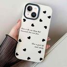 For iPhone 14 Plus Love Hearts PC Hybrid TPU Phone Case(White) - 1