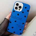 For iPhone 14 Pro Max Love Hearts PC Hybrid TPU Phone Case(Blue) - 1