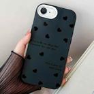 For iPhone 7 / 8 / SE 2022 Love Hearts PC Hybrid TPU Phone Case(Black) - 1