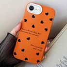 For iPhone 7 / 8 / SE 2022 Love Hearts PC Hybrid TPU Phone Case(Orange) - 1