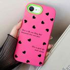 For iPhone 7 / 8 / SE 2022 Love Hearts PC Hybrid TPU Phone Case(Rose Red) - 1