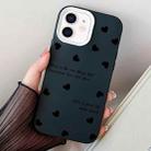 For iPhone 12 / 12 Pro Love Hearts PC Hybrid TPU Phone Case(Black) - 1