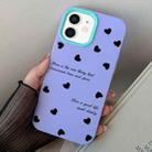 For iPhone 12 / 12 Pro Love Hearts PC Hybrid TPU Phone Case(Purple) - 1