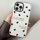 For iPhone 12 Pro Max Love Hearts PC Hybrid TPU Phone Case(White) - 1