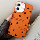 For iPhone 12 mini Love Hearts PC Hybrid TPU Phone Case(Orange) - 1