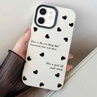 For iPhone 12 mini Love Hearts PC Hybrid TPU Phone Case(White) - 1