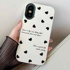 For iPhone X / XS Love Hearts PC Hybrid TPU Phone Case(White) - 1