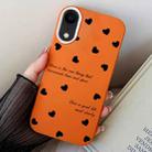 For iPhone XR Love Hearts PC Hybrid TPU Phone Case(Orange) - 1