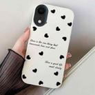 For iPhone XR Love Hearts PC Hybrid TPU Phone Case(White) - 1