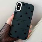 For iPhone XS Max Love Hearts PC Hybrid TPU Phone Case(Black) - 1