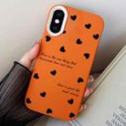 For iPhone XS Max Love Hearts PC Hybrid TPU Phone Case(Orange) - 1