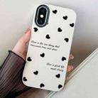 For iPhone XS Max Love Hearts PC Hybrid TPU Phone Case(White) - 1