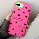 For iPhone 7 Plus / 8 Plus Love Hearts PC Hybrid TPU Phone Case(Rose Red) - 1