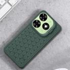 For Infinix Hot 40i Honeycomb Radiating Holder TPU Phone Case with Lanyard(Green) - 2