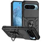 For Google Pixel 9 Sliding Camshield Holder Phone Case(Black) - 1