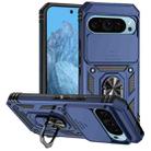 For Google Pixel 9 Sliding Camshield Holder Phone Case(Blue) - 1