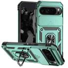 For Google Pixel 9 Pro Sliding Camshield Holder Phone Case(Green) - 1