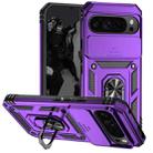 For Google Pixel 9 Pro Sliding Camshield Holder Phone Case(Purple) - 1