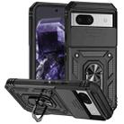 For Google Pixel 8a Sliding Camshield Holder Phone Case(Black) - 1