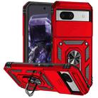 For Google Pixel 8a Sliding Camshield Holder Phone Case(Red) - 1