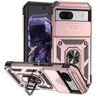 For Google Pixel 8a Sliding Camshield Holder Phone Case(Rose Gold) - 1