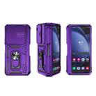 For Samsung Galaxy Z Fold6 5G Holder Phone Case(Purple) - 2